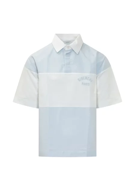 Tricou polo Givenchy cu broderie albastru