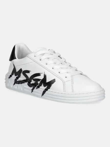 Кожени маратонки MSGM бяло