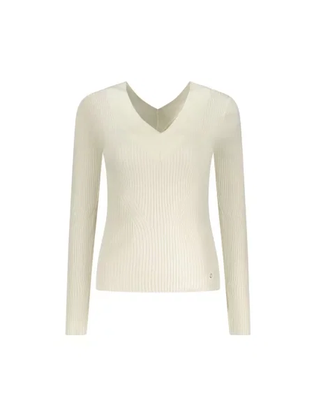 Lekki jeansy Guess z długim rękawem eleganckie białe