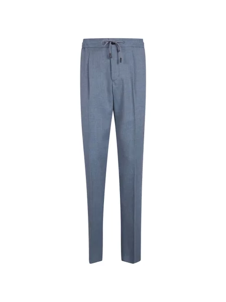 Șnur de strângere pantaloni Incotex plisate albastru