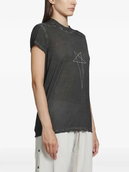 Тениска Rick Owens Drkshdw с принт сиво