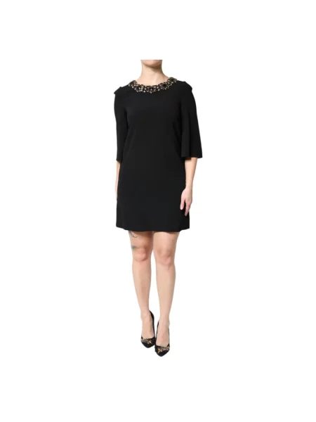 Sukienka mini Dolce And Gabbana w kształcie litery A czarna
