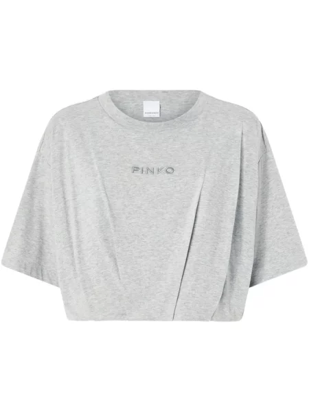 Tricou Pinko cu broderie gri