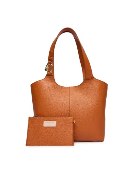 Coccinelle Ročna torba SHA Coccinelle C-Easy E1 SHA 11 02 01 Rjava oranžna