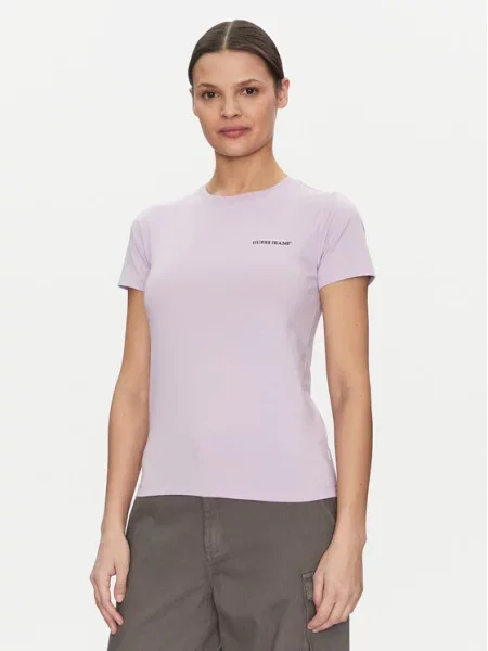 Футболка Guess Jeans фиолетовая