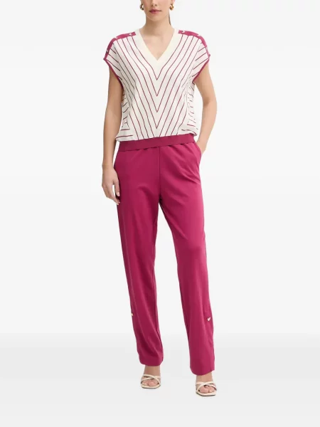 Pantaloni Liu Jo alergare cu cordon roz
