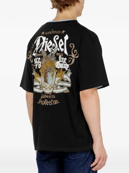 Tricou Diesel cu imagine negru