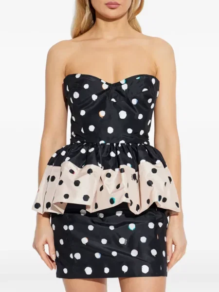 Rochie mini Fendi cu buline negru