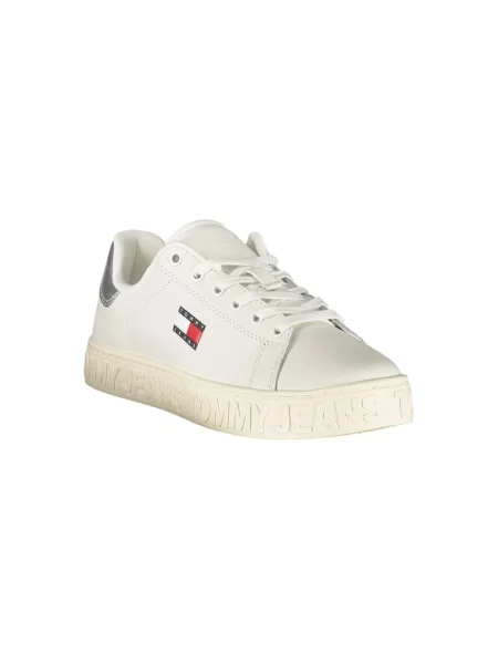 Tommy Jeans sneakersy skórzane TJW LOGO SNEAKER ESS biały