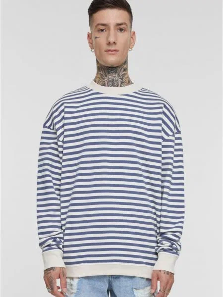 Jopa brez kapuce Urban Classics s črtami bela