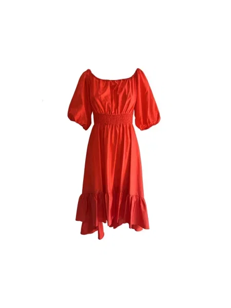 Sukienka Kocca z falbankami czerwona