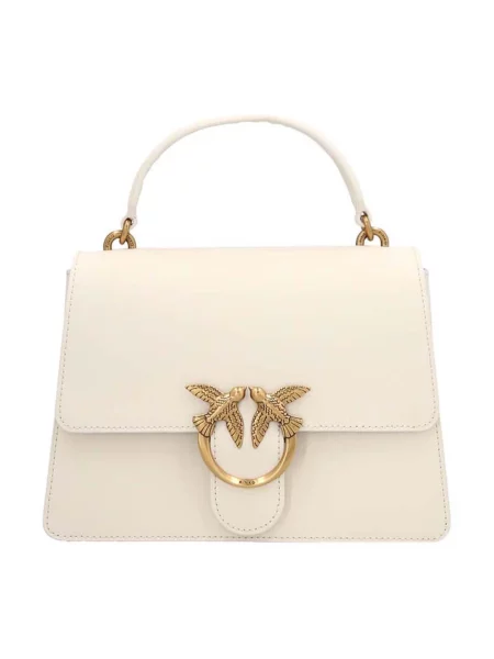 Mała mały torebka skórzana Pinko klasyczna biała