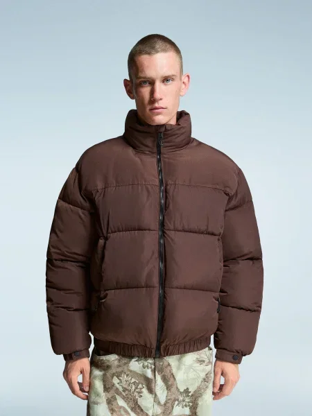 Bershka Geacă de iarnă ciocolatiu