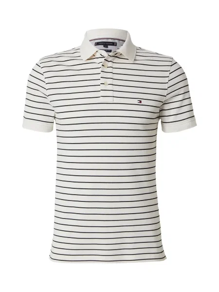 TOMMY HILFIGER Majica CORE ecru črna