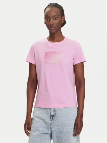 Tommy Jeans t-shirt różowy