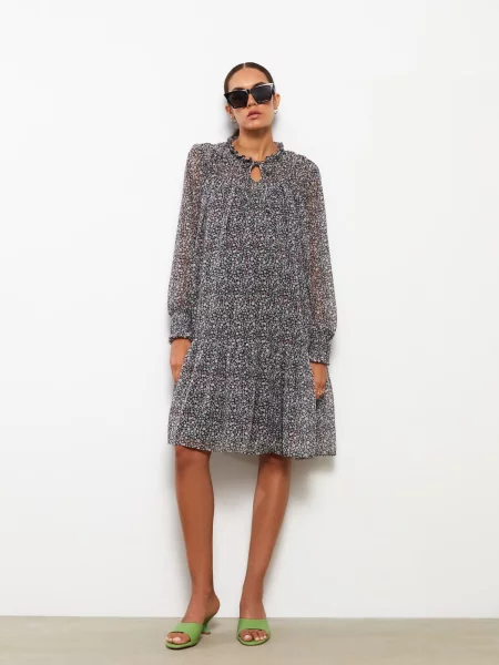 Dolgo obleka maxi obleka Lc Waikiki z dolgimi rokavi