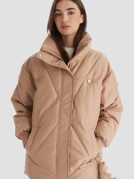 Зимова куртка GUESS бежевий