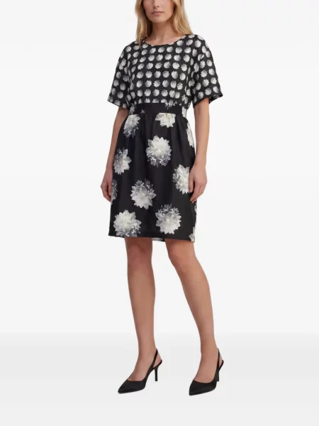 Rochie maxi Max Mara cu model floral cu imagine negru