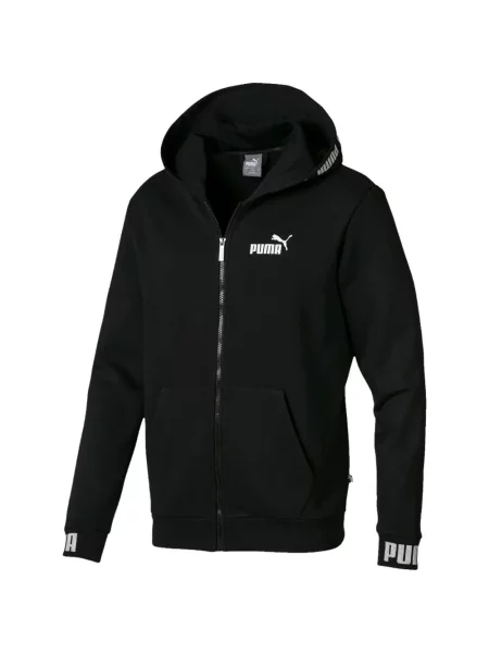 Hanorac cu glugă Puma cu imagine negru