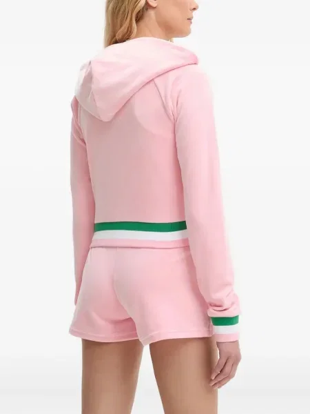 Είδος βελούδου hoodie Juicy Couture ροζ