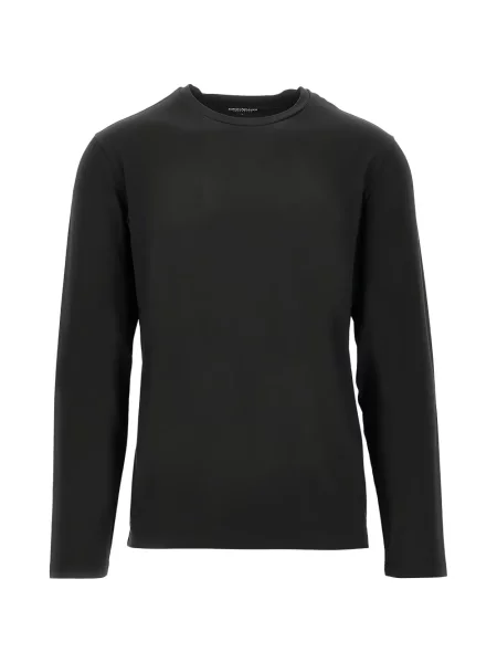 Lung tricou Ea7 Emporio Armani cu broderie negru