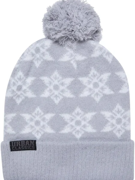 Unisex čepice Urban Classics Pom Beanie bílý