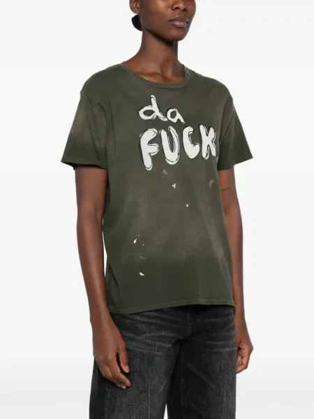 Tricou R13 zdrențuiți verde