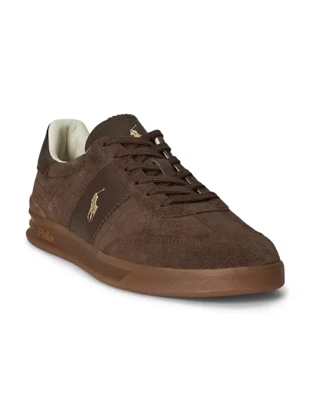 Шкіряні кросівки Polo Ralph Lauren Hrt Aera Pp коричневий