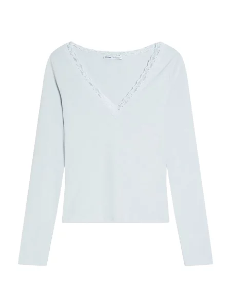 Bershka Majica pastelno modra