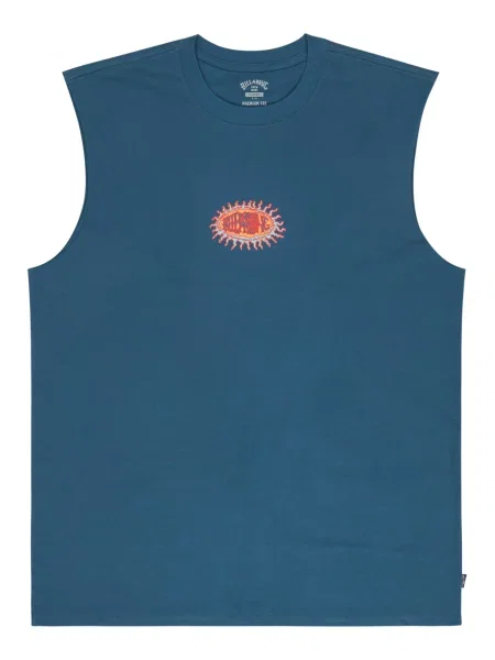 BILLABONG Tricou BURN OUT azur / cyan portocaliu