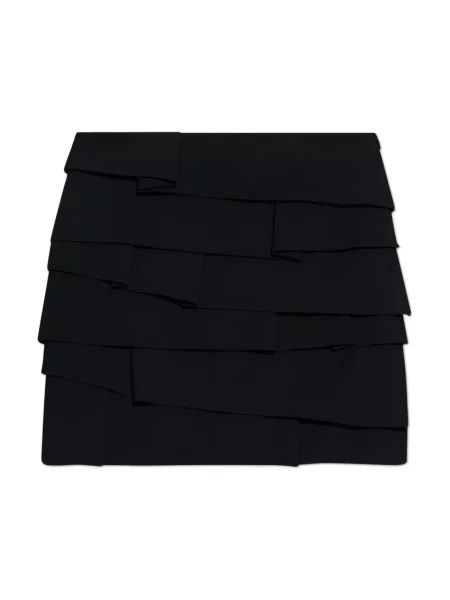 Satynowa mała mały spódnica mini Versace czarna