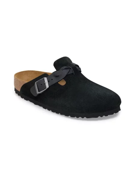 Klapki Birkenstock skórzane czarne
