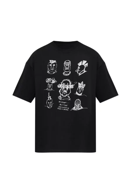 Decupat tricou Adidas cu imagine alergare gri