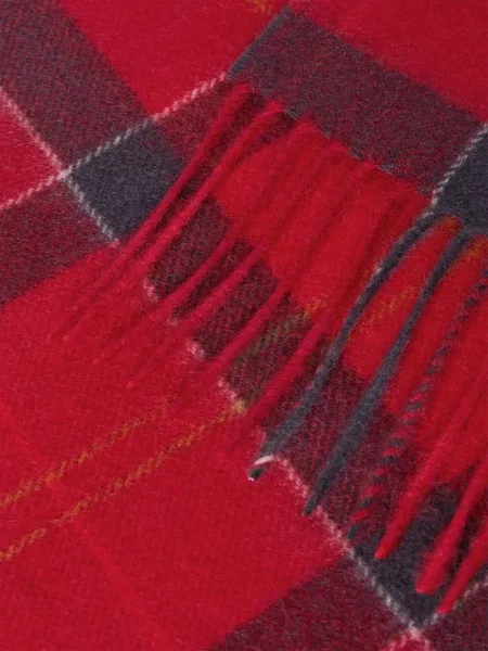Szal z mieszanki wełny i kaszmiru Barbour czerwona