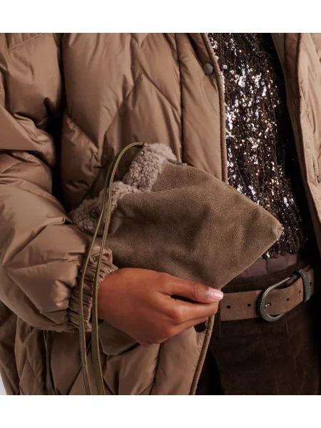 Geanta crossbody Brunello Cucinelli din piele maro