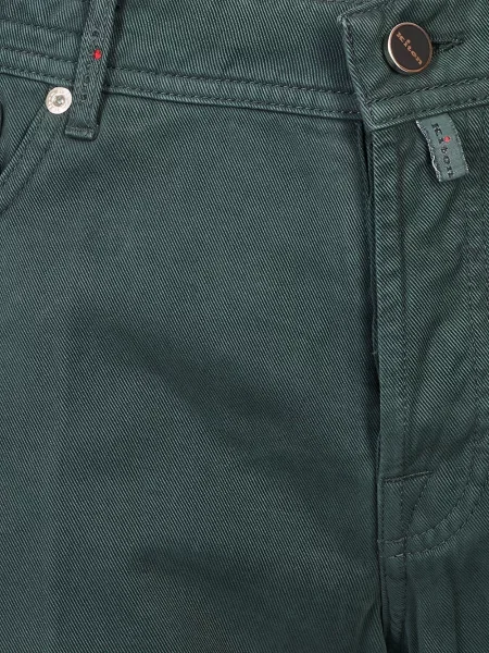 Blugi drepți Kiton cu autograf verde