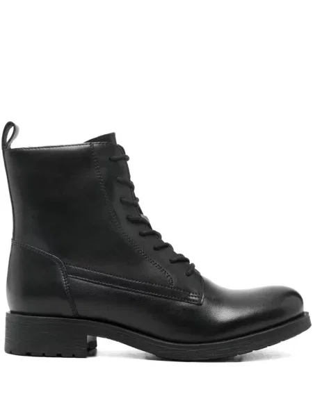 Botine Geox cu șireturi din dantelă negru