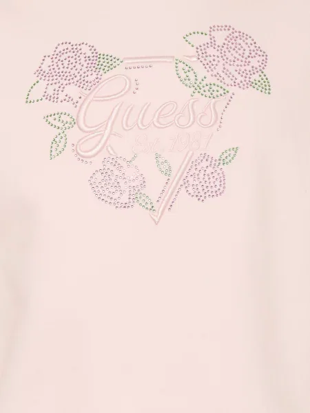 Guess Bluza Z Kamieniami Ozdobnymi rosa zielona