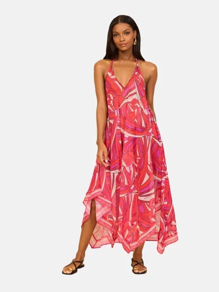 Lipsy Rochie de plaja roz pastel / roz închis roşu închis roșu