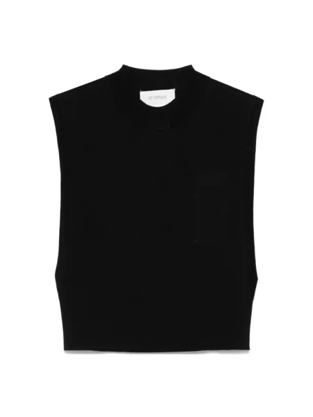 Jedwabny top Sportmax elegancki czarny