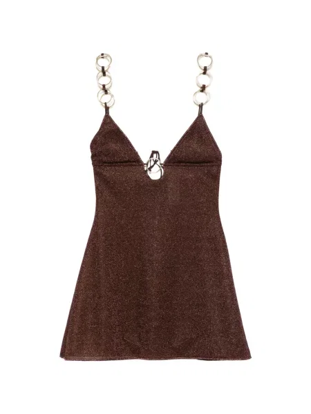 Mała mały sukienka mini Oséree garniturowa brązowa