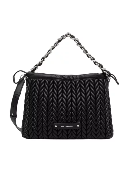 Karl Lagerfeld torebka z imitacji skóry K/WEAVE czarna