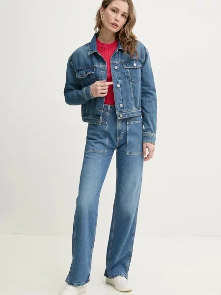 Джинси Boss Orange висока посадка помаранчеві