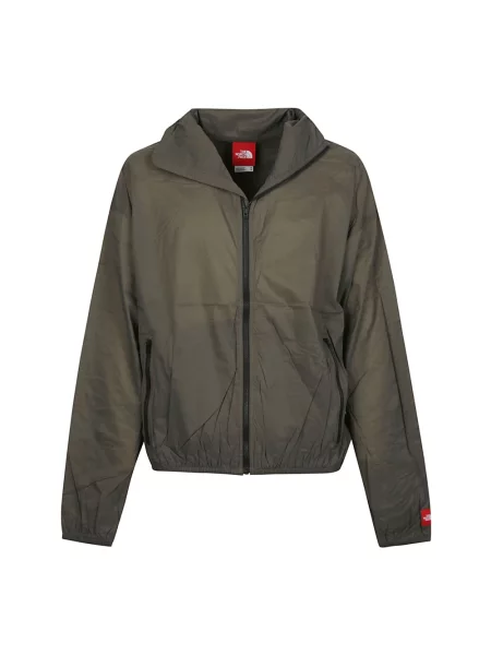 Kurtka The North Face z kapturem czerwona