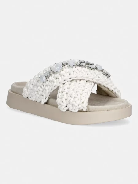 Saboți Inuikii cu strasuri alb