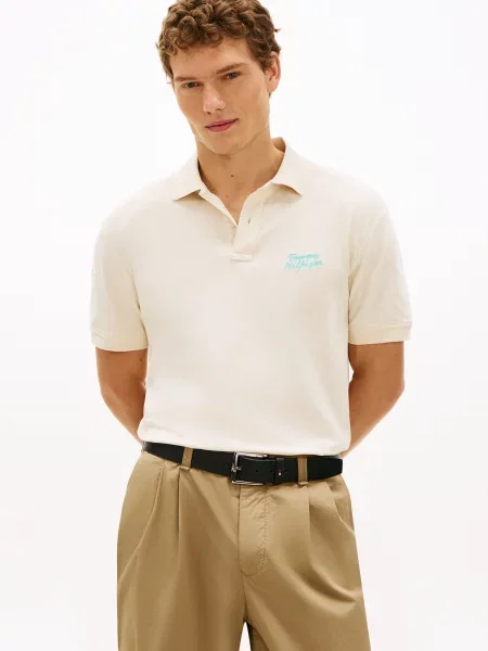 TOMMY HILFIGER Majica CLASSIC svetlo / voda / črna bež
