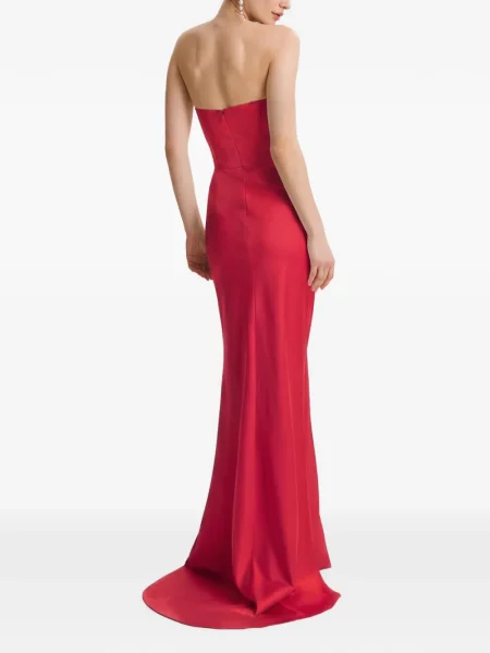 Rochie maxi Framboise fără bretele roșu