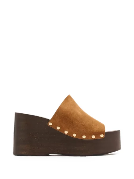 Sandale Stuart Weitzman cu platformă cu tepi maro