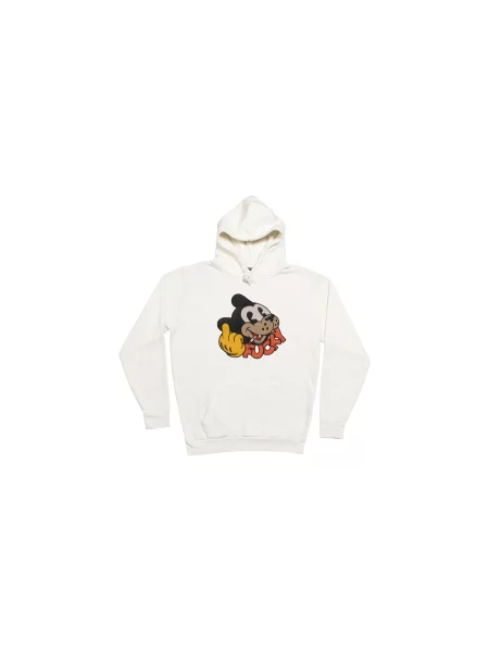 The Dudes Fucky Classic Hoody Almond Milk Mężczyźni Bluzy i bluzy z kapturem The Dudes Size: L biały