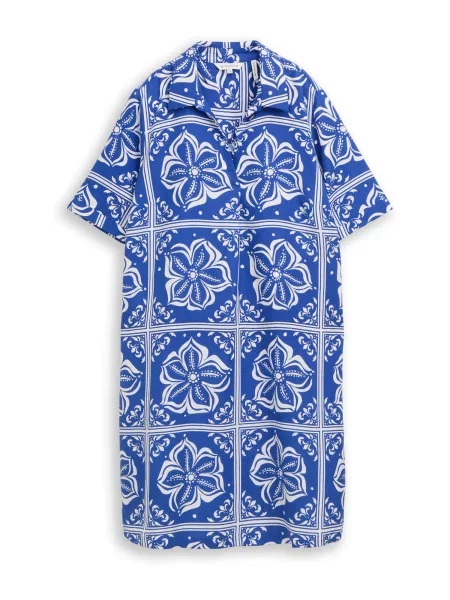 TOM TAILOR Rochie albastru alb